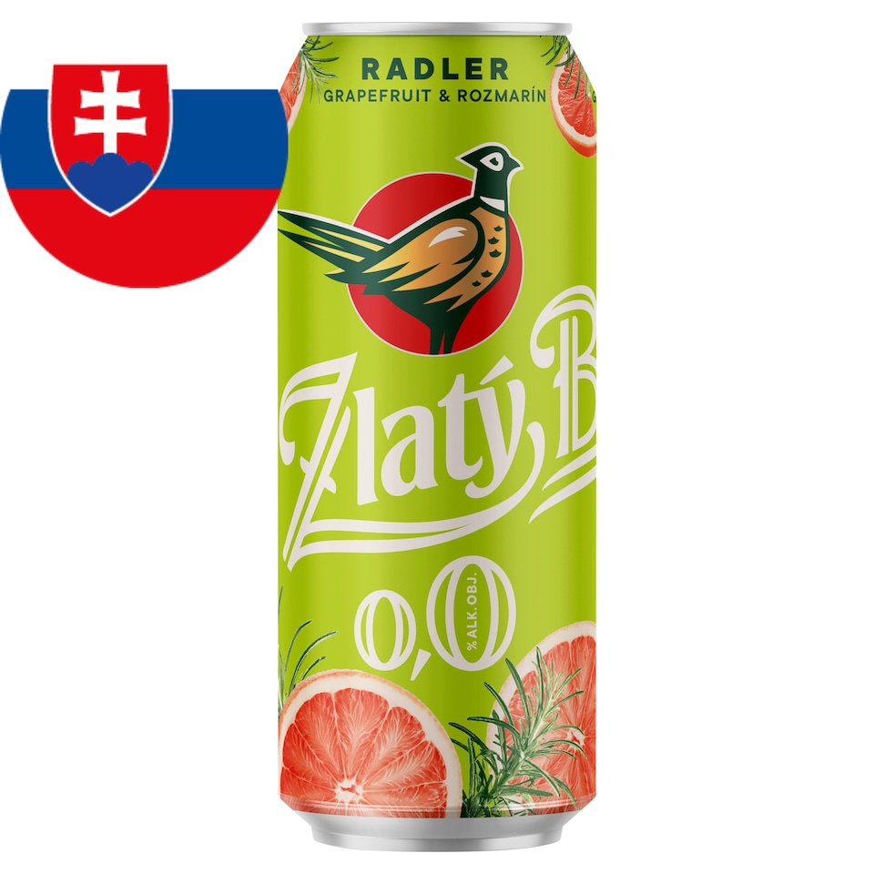 Zlatý Bažant Radler 0.0% Pineapple & Coconut Water without Added Sugar 500 ml