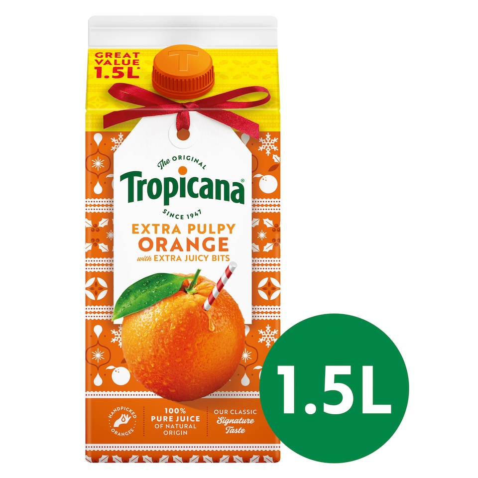 Tropicana Orange Juice With Extra Juicy Bits 1.5L