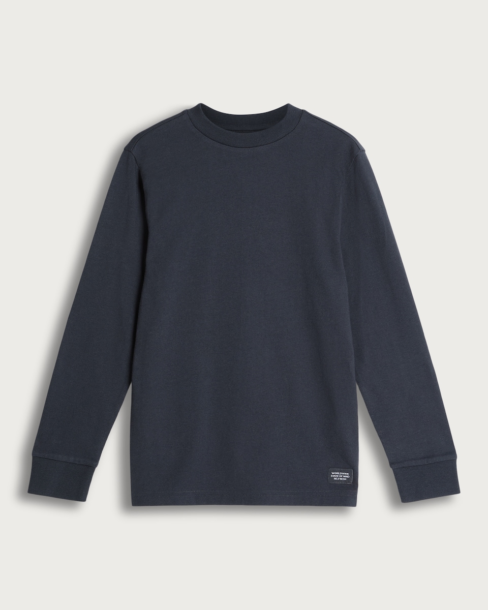 F&F Boys Pure Cotton Long Sleeved T-Shirt in Grey