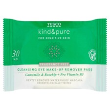 Tesco Kind And Pure Sensitive Eye Make Up Remover 30Pk