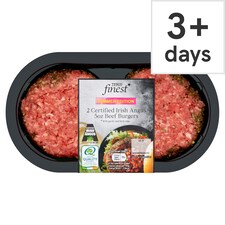 Tesco Finest 2 5Oz Gar/Hrb Edge Beef Burgers 284G
