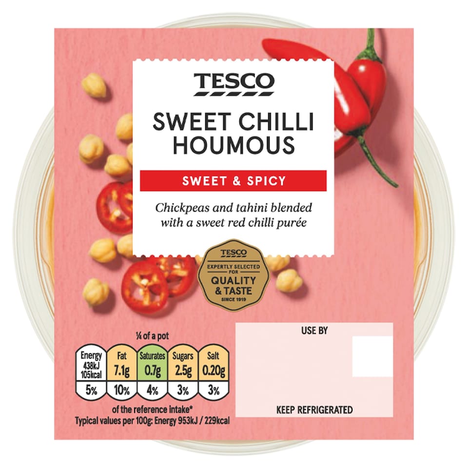 Tesco Sweet Chilli Houmous 182g (C)