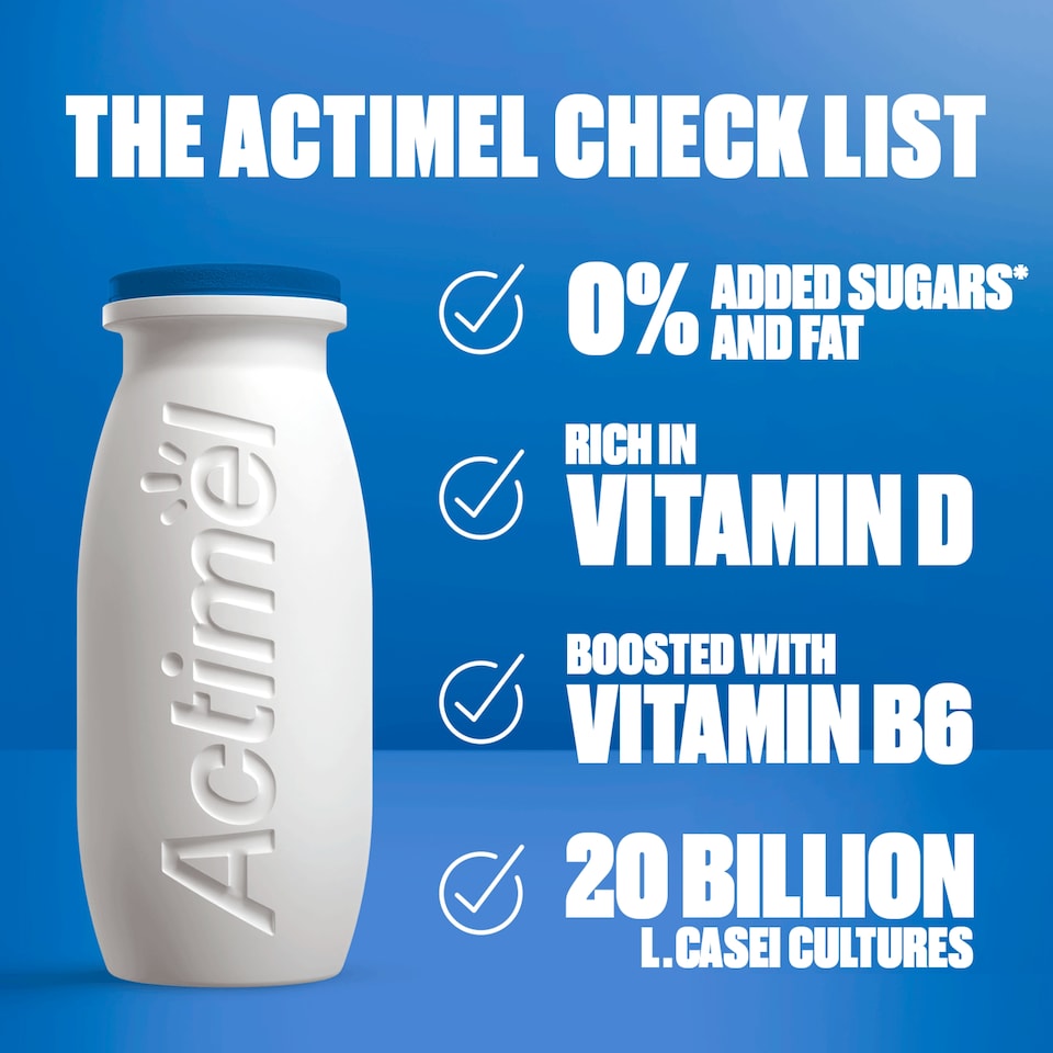 image 1 of Actimel Original Fat Free Immunity Live Yoghurt Drink 12 x 100g