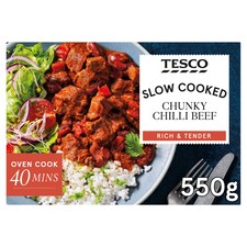 Tesco Slow Cooked Chunky Chilli Beef 550g
