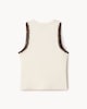 image 4 of F&F Girls Cotton Rich Ribbed Contrast Vest in Cream