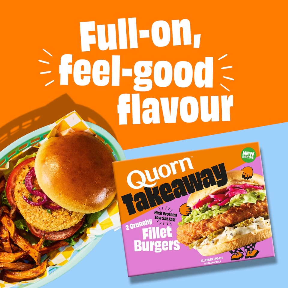 image 1 of Quorn Takeaway 2 Crunchy Fillet Burgers 190g