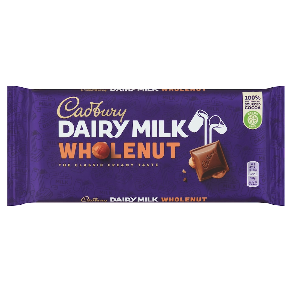 Cadbury családi tejcsokoládé mogyoróval 180 g  1. kép