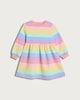 image 4 of F&F Girls Cotton Rich Rainbow Long Sleeved Sweater Dress in Multi Pink