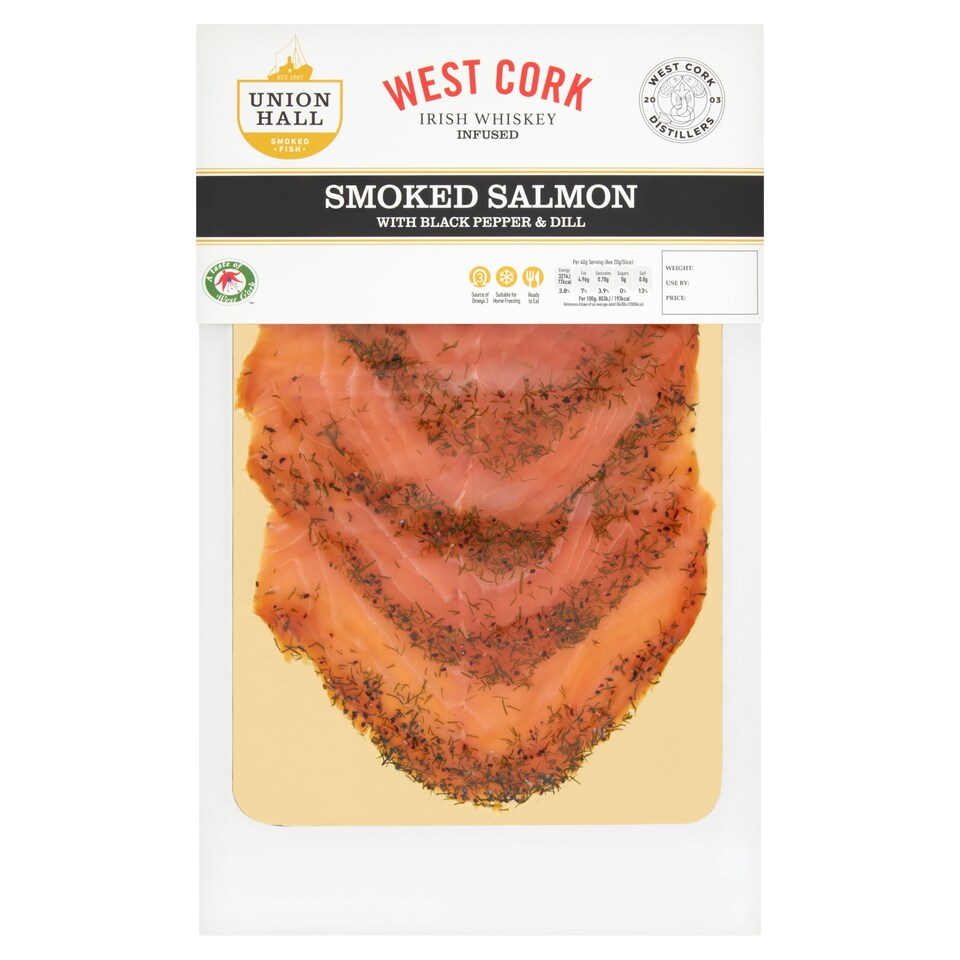 Union Hall Irish Whiskey Infused Smoked Salmon 90G