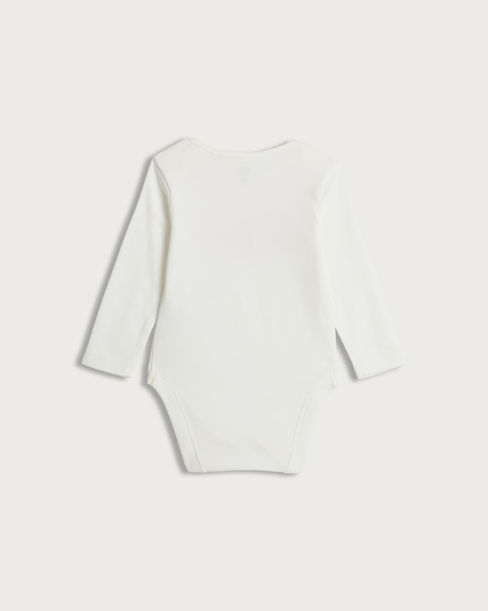 image 1 of F&F Baby Pure Cotton I Love Daddy Long Sleeved Bodysuit in White
