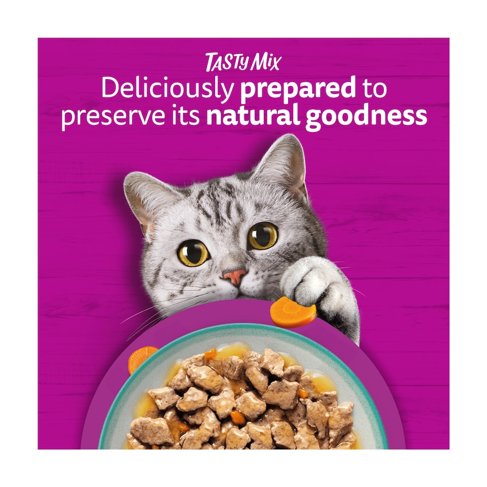 image 1 of Whiskas Tasty Mix Catch Of The Day In Gravy 12X85g