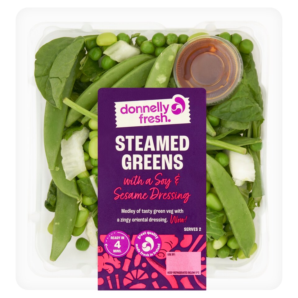 donnelly fresh Steamed Greens with a  Soy  & Sesame Dressing 250g