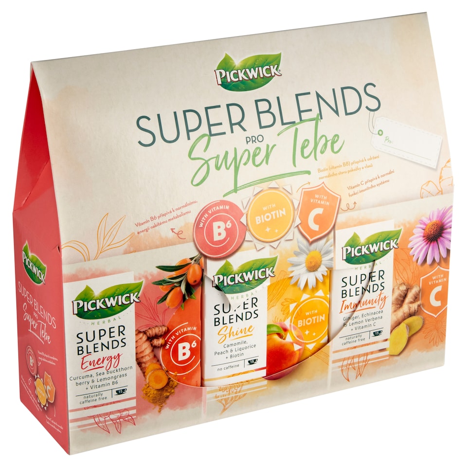 obrázok 1 z Pickwick Super Blends bylinné čaje 3 x 15 vrecúšok 67,50 g