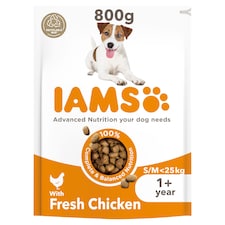Iams Dog Food Small & Medium Adult With Chicken 800G