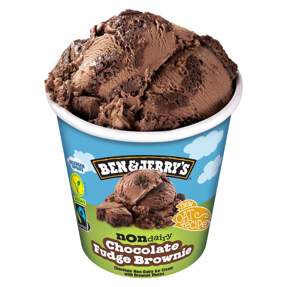 image 1 of Ben & Jerry’s Chocolate Fudge Brownie Non Dairy Ice Cream Tub 465ml