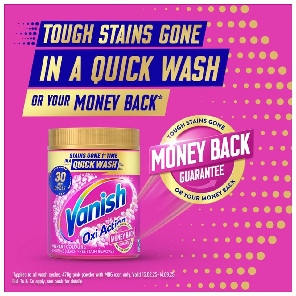 image 1 of Vanish Gold Oxi Advance Stain Remover Powder 470G
