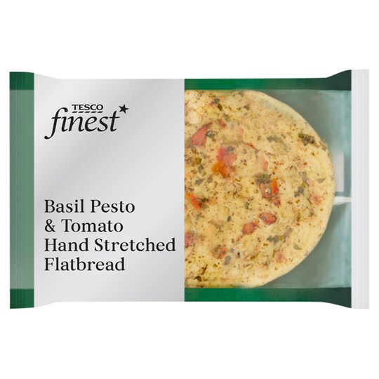 Tesco Finest Basil Pesto & Tomato Flatbread 275G Tesco Groceries