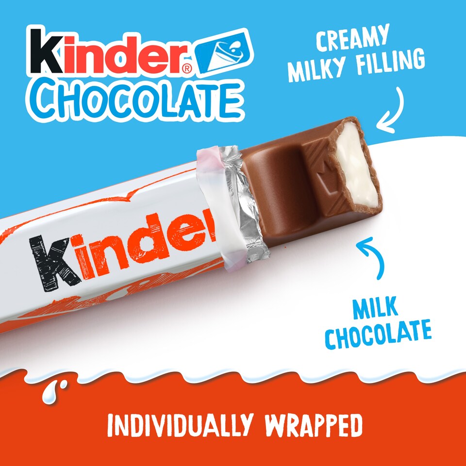 image 1 of Kinder Chocolate Snackbar 2 X 21G