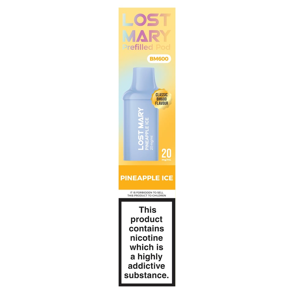 Lost Mary BM600 Refill Pod Pineapple Ice 20mg/ml 2 x 2ml