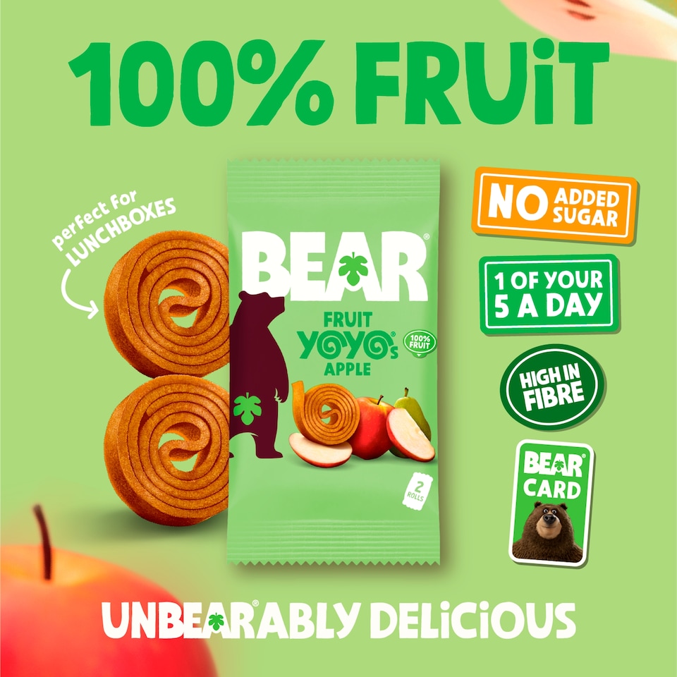 image 1 of BEAR Fruit Yoyos Apple Multipack 5 x 20g