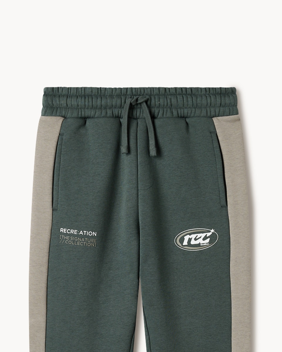 image 1 of F&F Boys Cotton Rich Hoodie and Joggers Set in Khaki