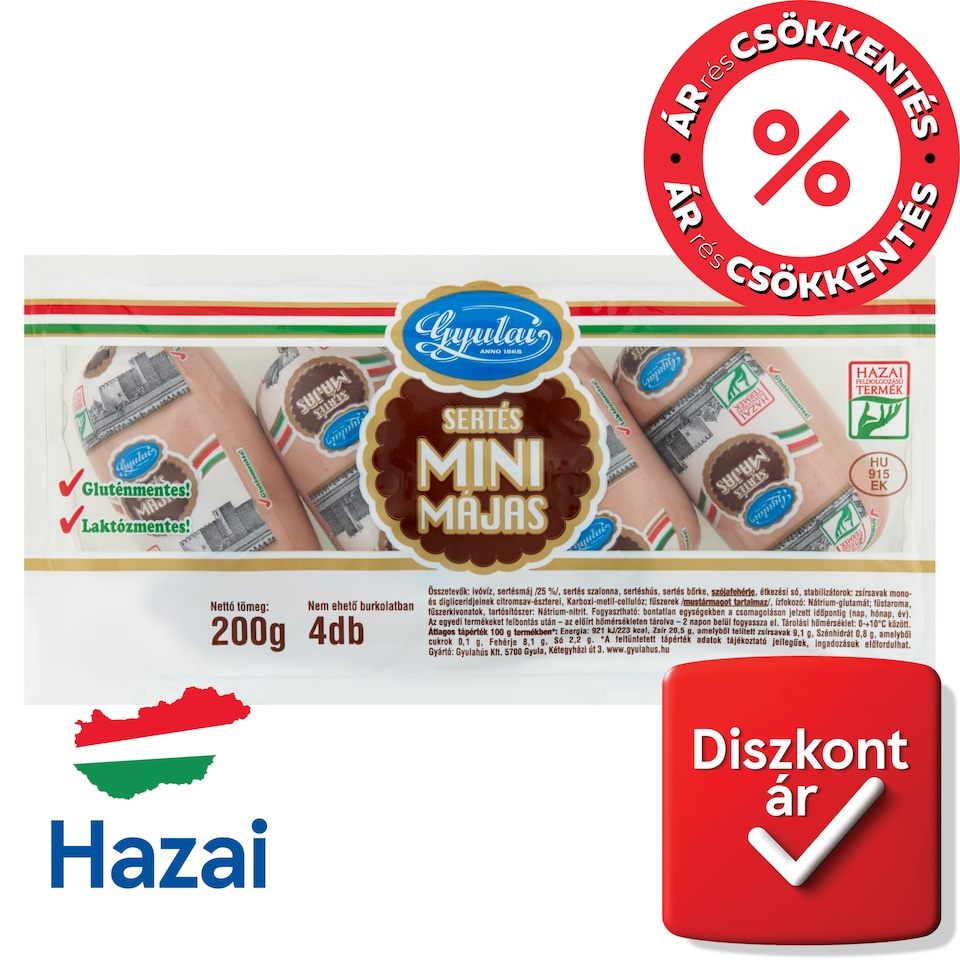 Gyulai mini sertés májas 4 db 200 g