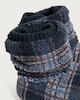 image 3 of F&F Fleece Check Print Boot Slippers in Navy