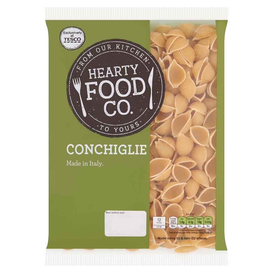 Hearty Food Co Conchiglie 500G