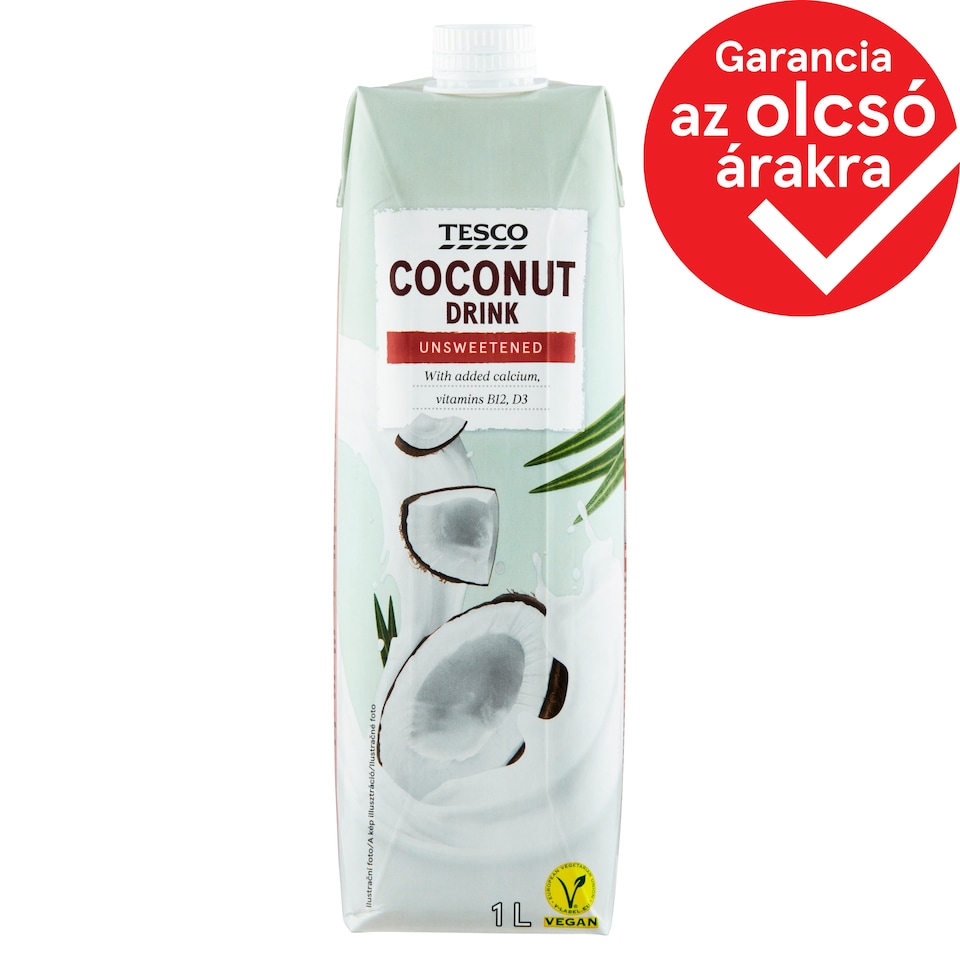 Tesco Unsweetened Coconut Drink with Added Calcium, Vitamins 1 l