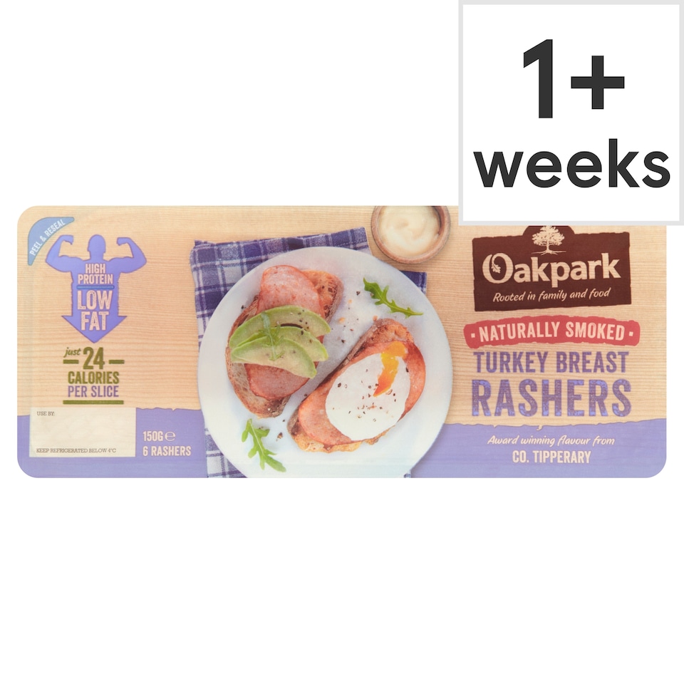 Oak Park Smoked Turkey Rashers 150G