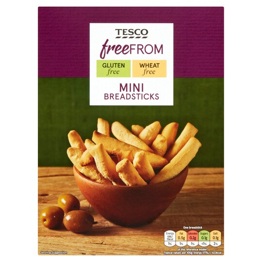 Tesco Free From Mini Breadsticks 125G Tesco Groceries