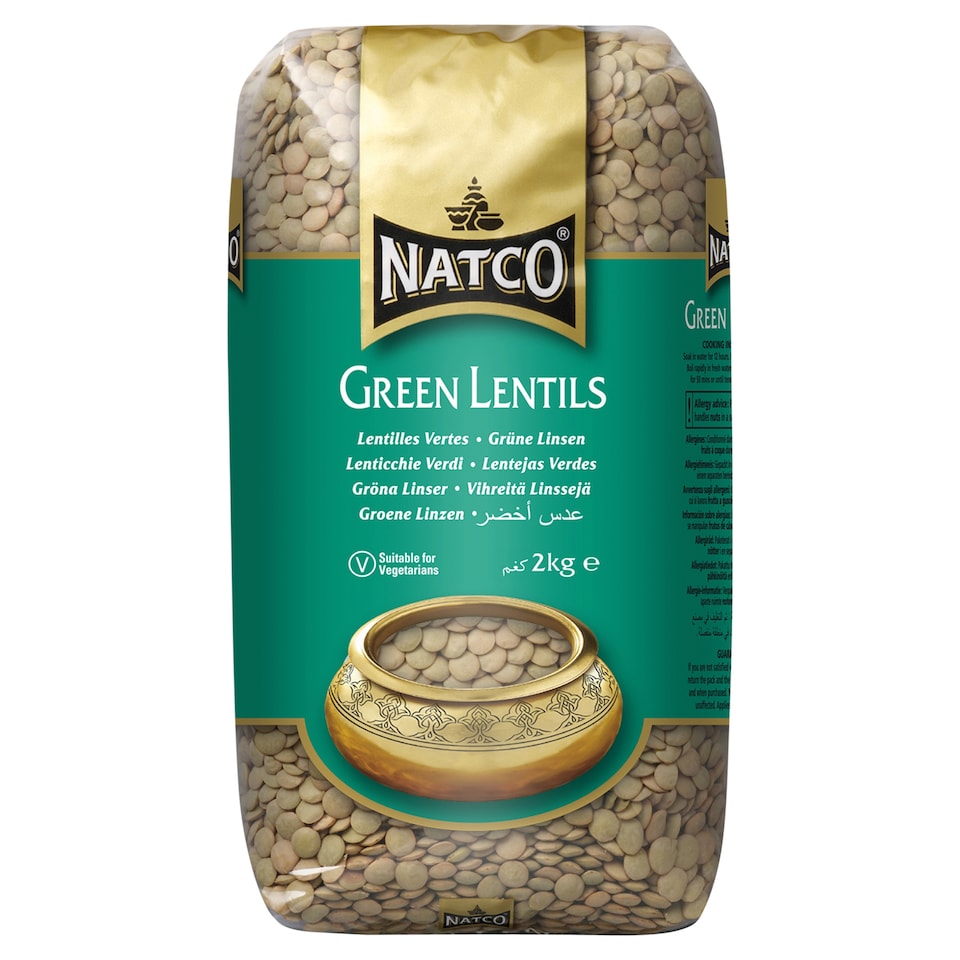 NATCO GREEN LENTILS 2KG