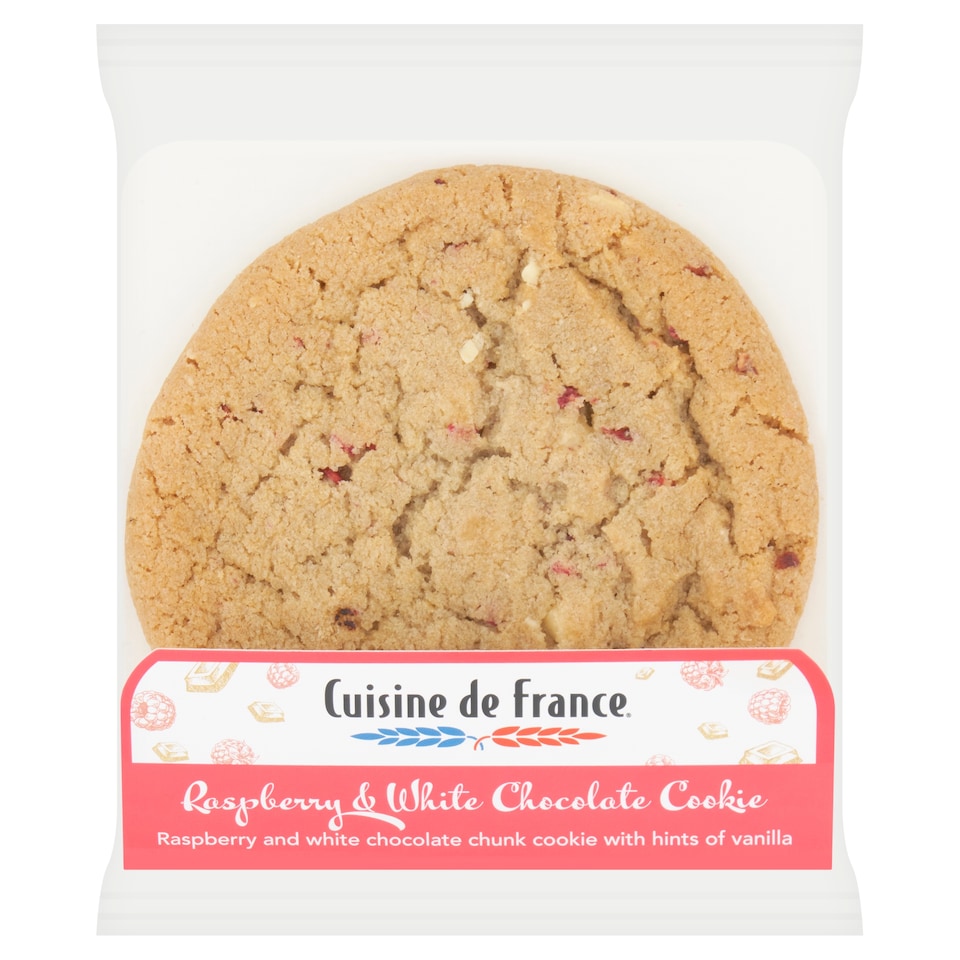 CUISINE DE FRANCE 1PK WHITE CHOCOLATE AND RASPBERRY COOKIE