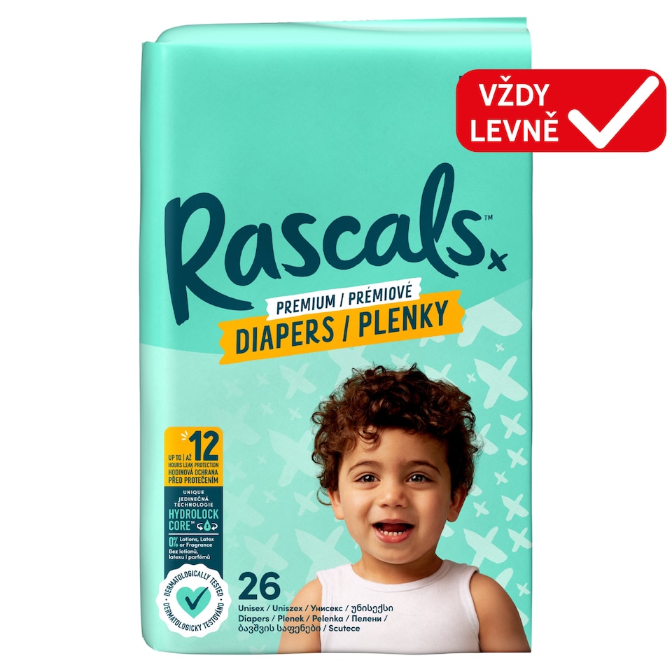 Rascals Prémiové plenky 7 17+ kg 26 ks