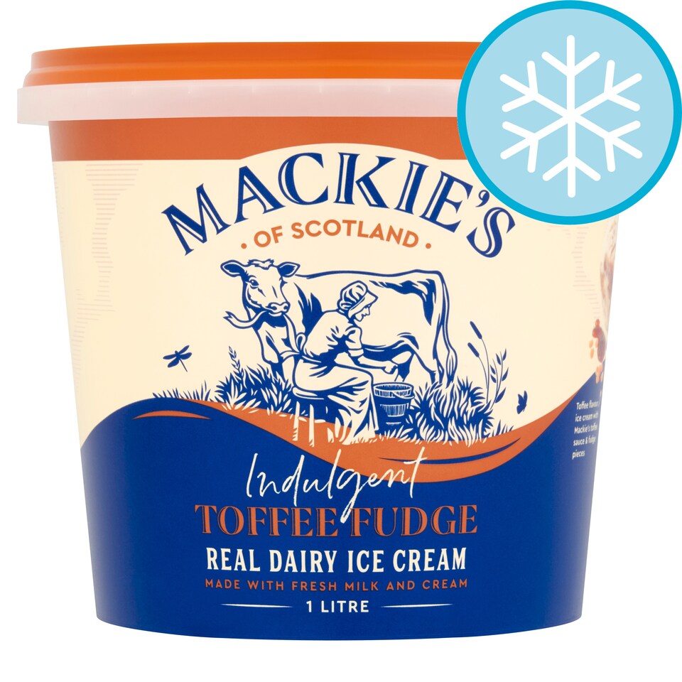 Mackies Indulgent Toffee Fudge Ice Cream 1L
