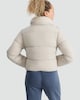 image 3 of F&F Active Cropped High Neck Puffer Jacket in Neutral