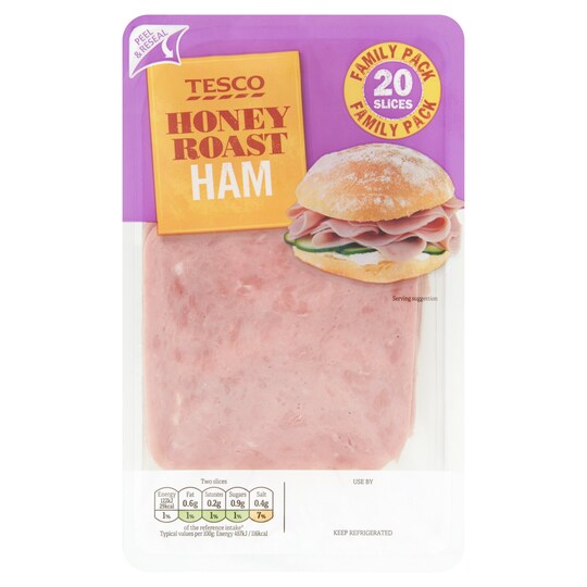 Tesco Honey Roast Sandwich Ham 250g Tesco Groceries