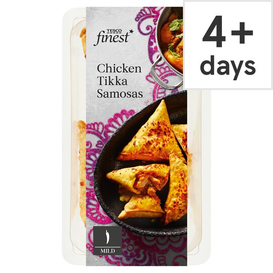 Tesco Finest Chicken Tikka Samosa 4 Pack 96G Tesco Groceries