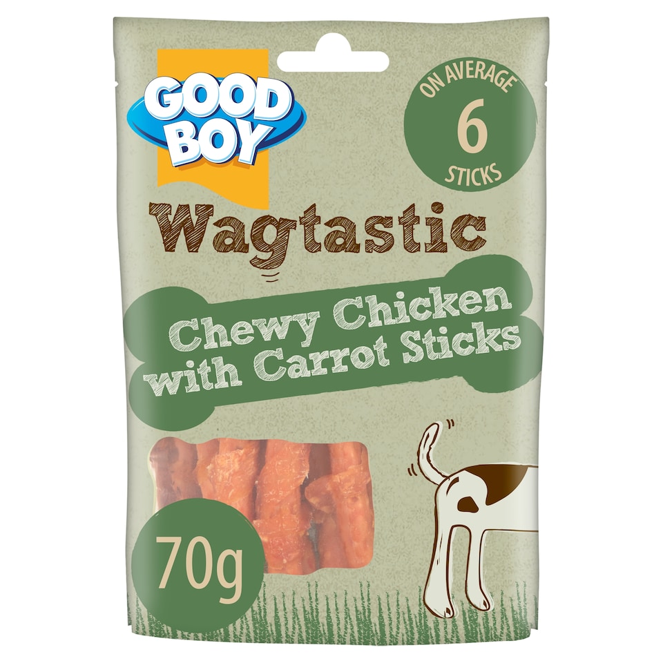 image 1 of Good Boy Wagtastic Chewy Chicken & Carrot 70G
