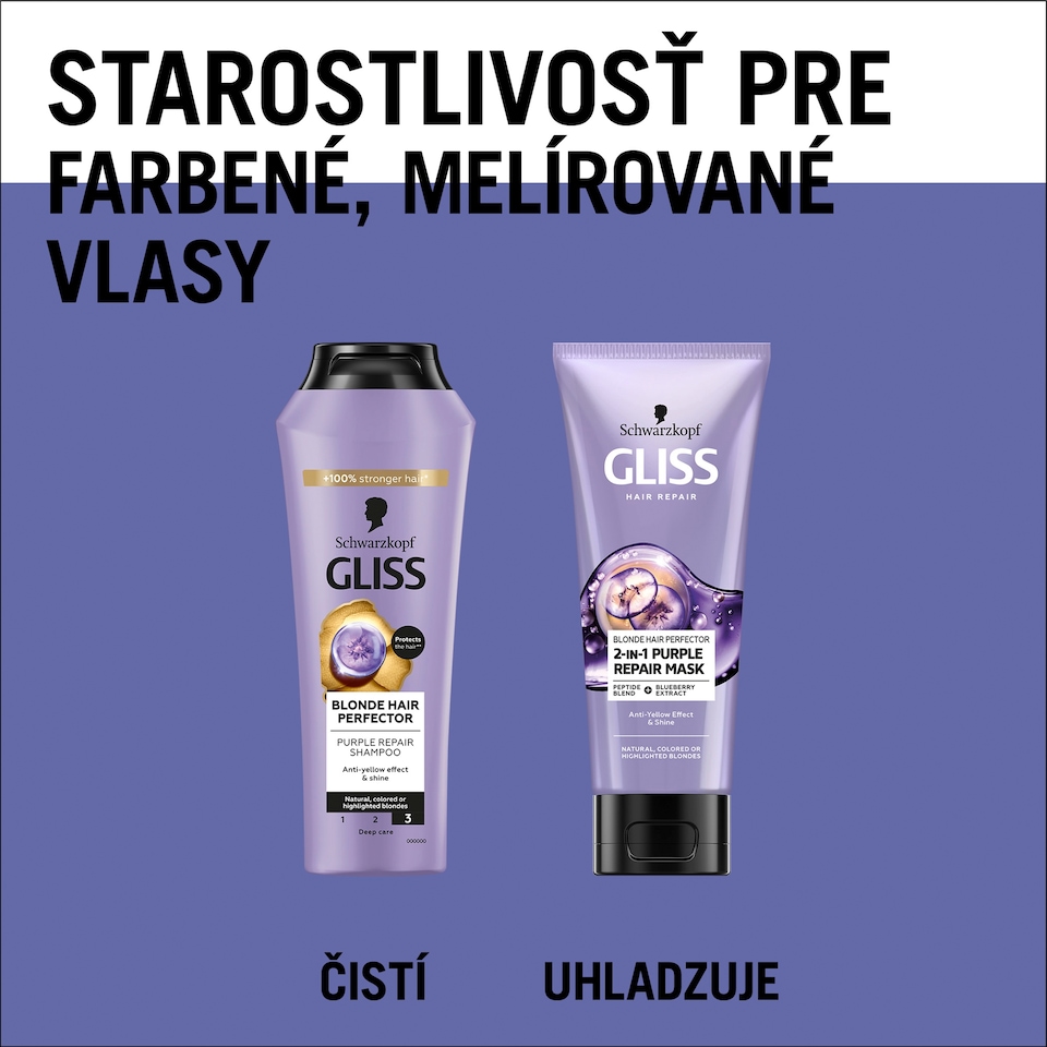 image 1 of Gliss Blonde Hair Perfector Shampoo 250 ml