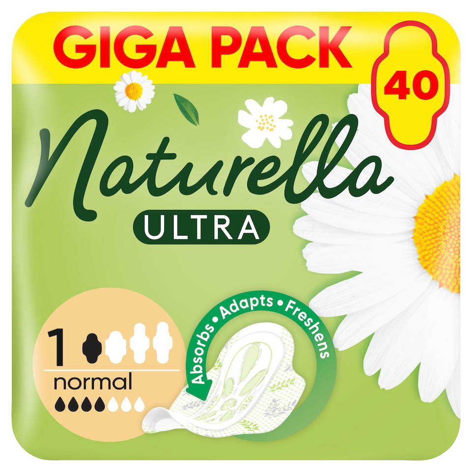 Obrázek 1 pro produkt Naturella Ultra Normal Velikost 1 Vložky S Křidélky 40 ks
