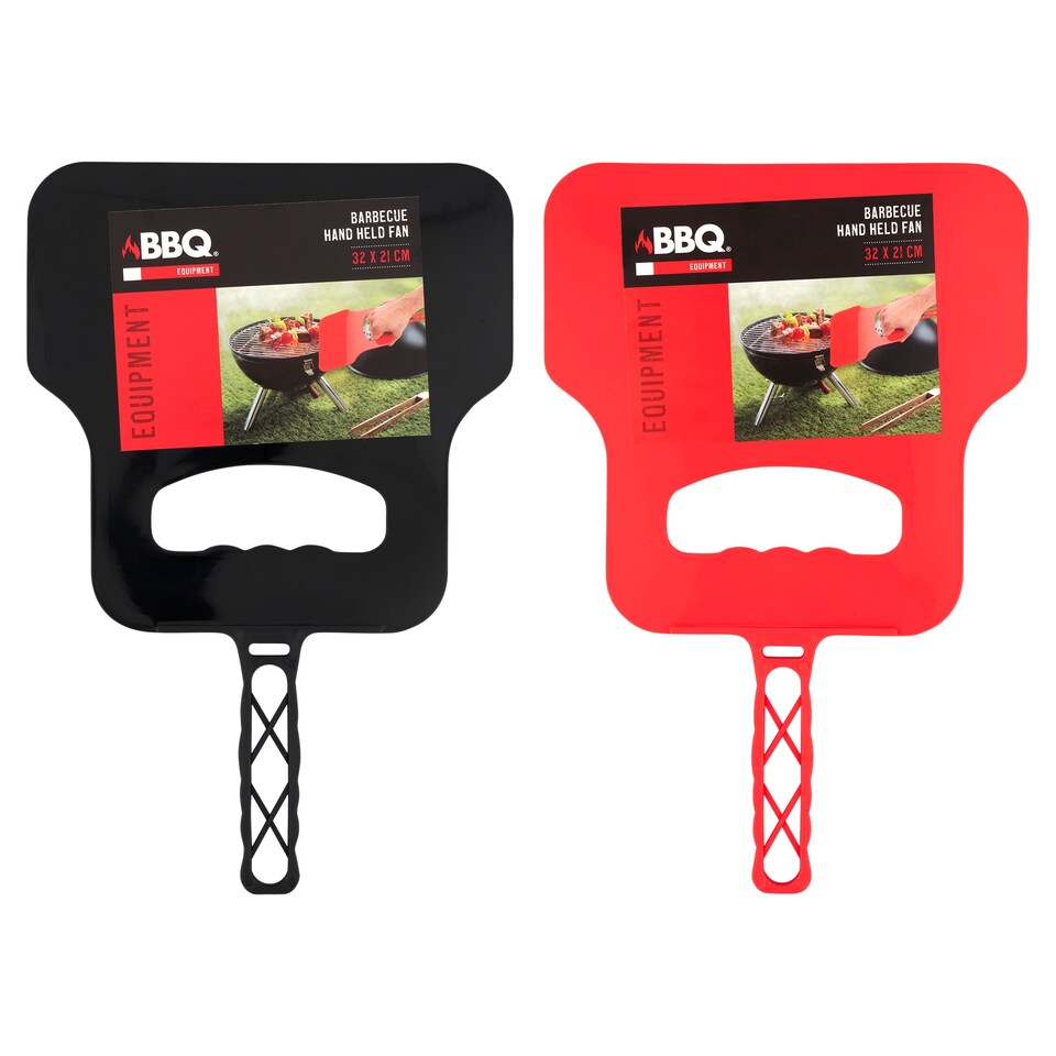 BBQ Barbecue Hand Held Fan 32 x 21 cm