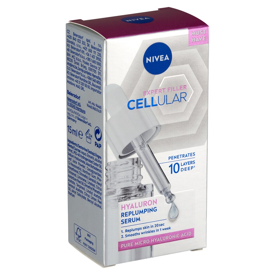 image 1 of NIVEA Cellular Expert Filler Hialuron feltöltő szérum 15 ml