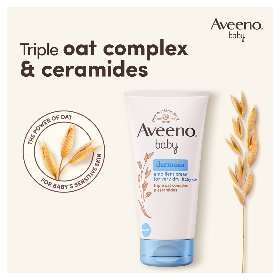 image 1 of Aveeno Baby Dermexa Emollient Cream Baby Lotion Dry & Itchy Skin 150ml