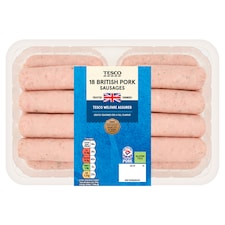 Tesco 18 Pork Sausages 1.022Kg