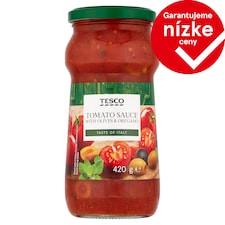 Tesco Paradajková omáčka s olivami a oreganom 420 g