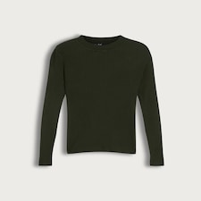 F&F Ribbed Knit Crew Neck Jumper in Khaki