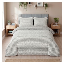 Silentnight Supersoft Grey Geo Duvet Cover Set Single