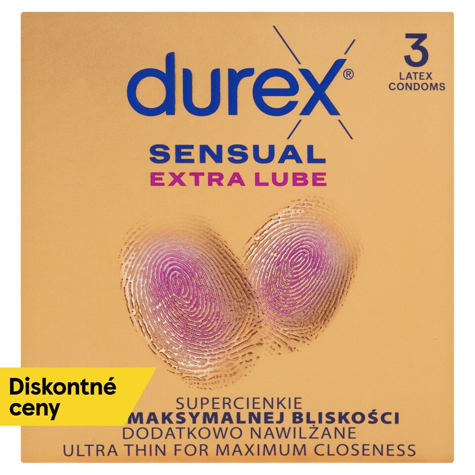obrázok 1 z Durex Sensual Extra Lube prezervatívy 3 ks