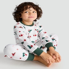 F&F Boys Festive Mouse Print Pyjamas in Multi